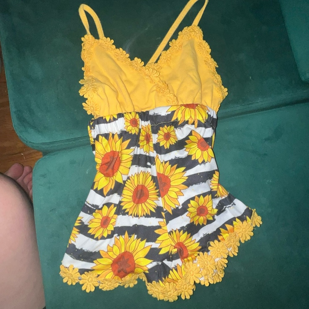 Sunflower Yellow Kids One Piece